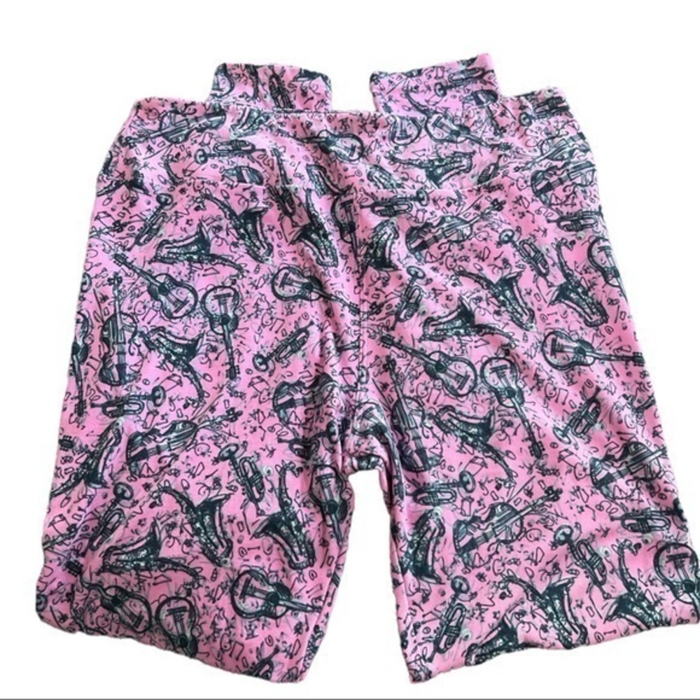 Lularoe Violin Purple Leggings Size T/C EUC #7491